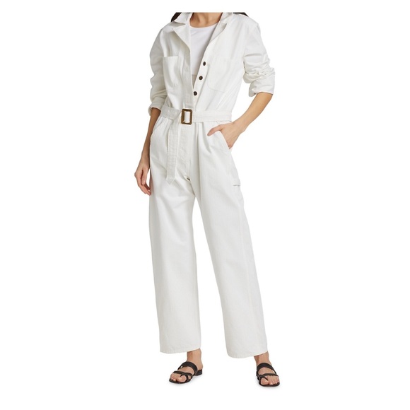 🛑SOLD🛑 New! NILI LOTAN Marie Military Jumpsuit in White - Picture 3 of 14